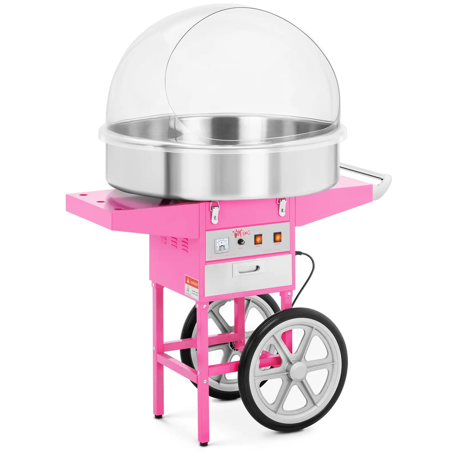 Commercial Candy Floss Machine - 72 cm - 1200 W - Incl. Wagon