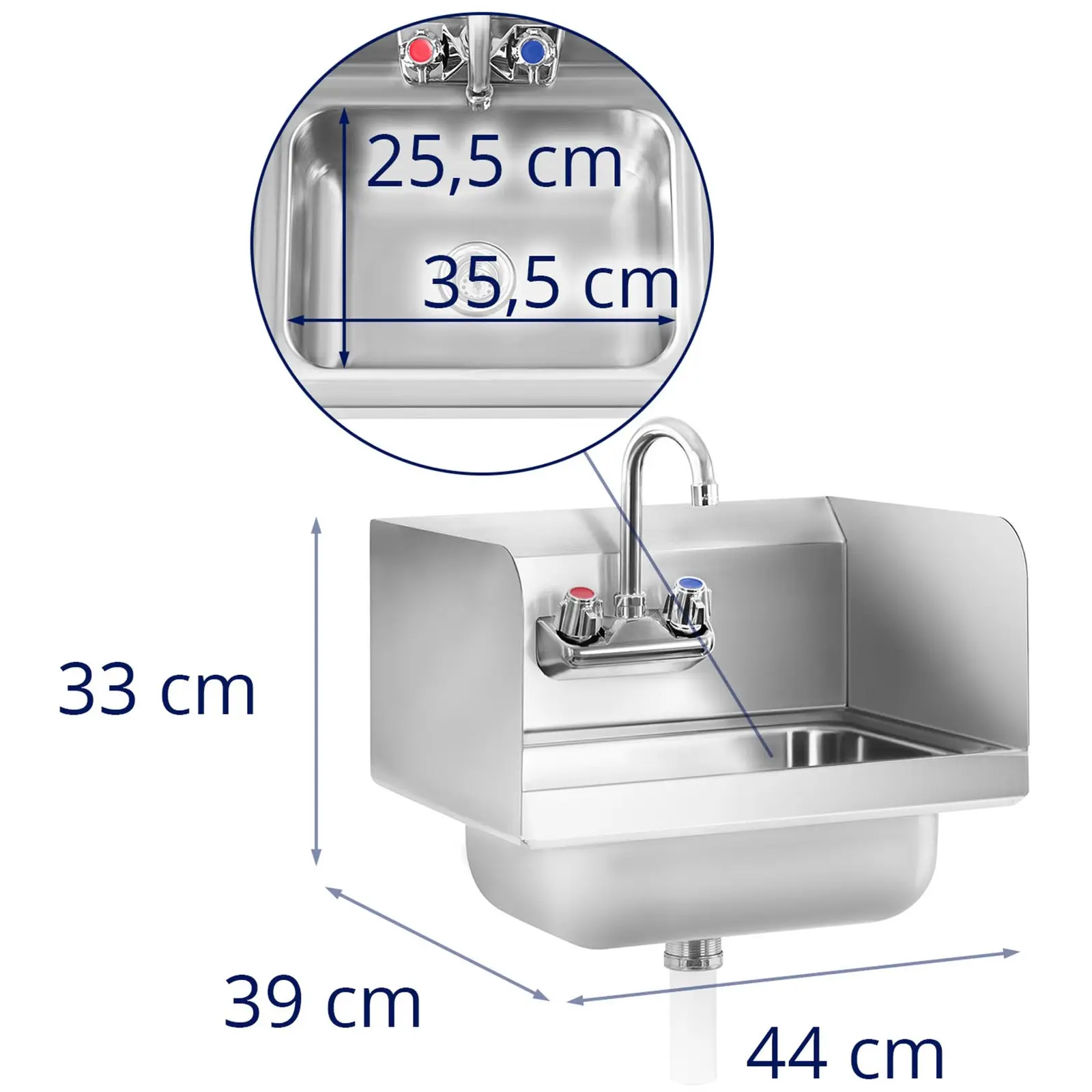 Factory second Commercial Hand Wash Basin - Incl. Armature