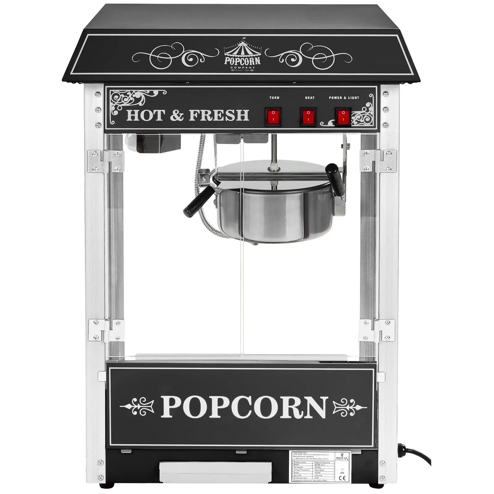 Popcorn Maker Black – US Design