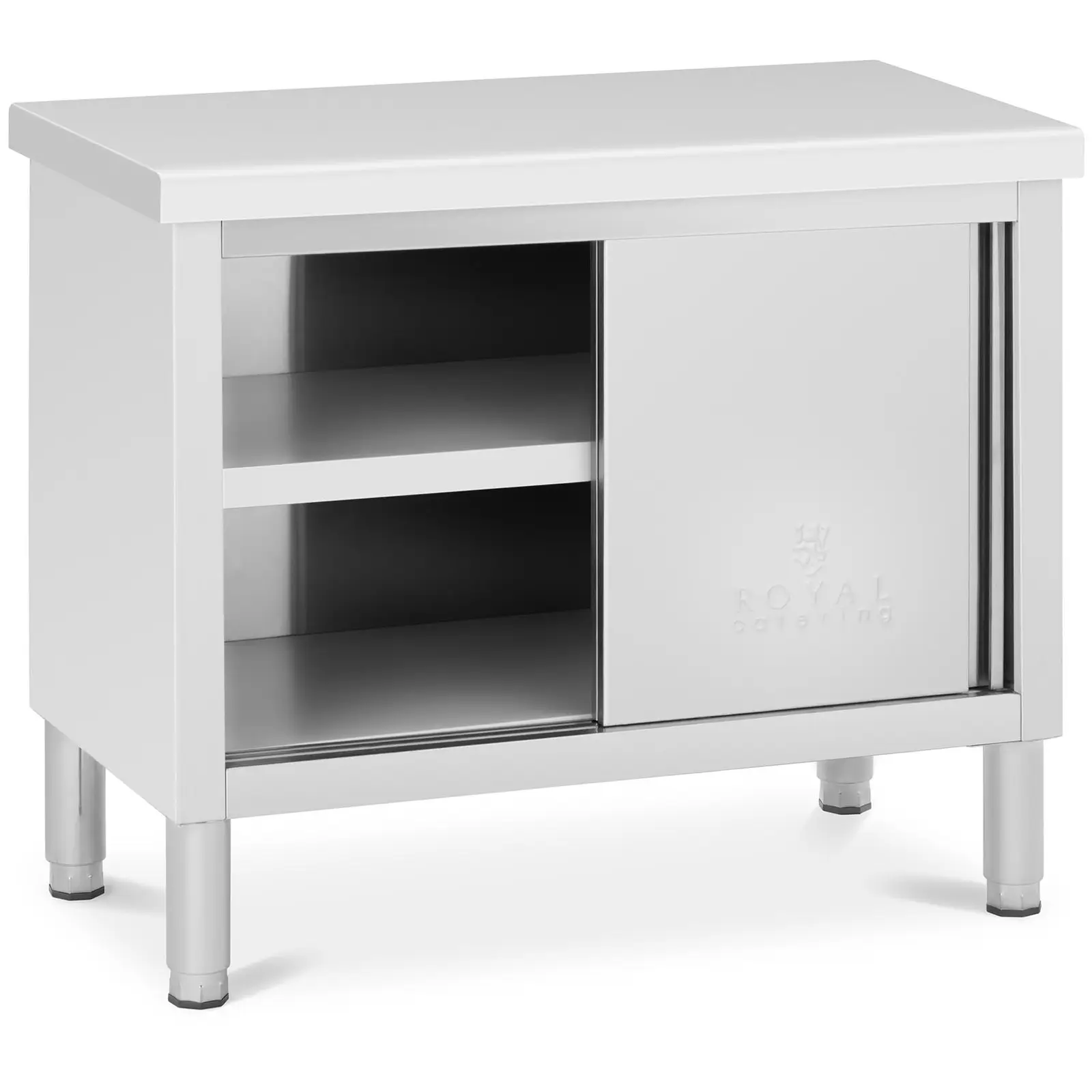 Stainless steel work cabinet - 100 x 50 cm - 330 kg capacity - Royal Catering