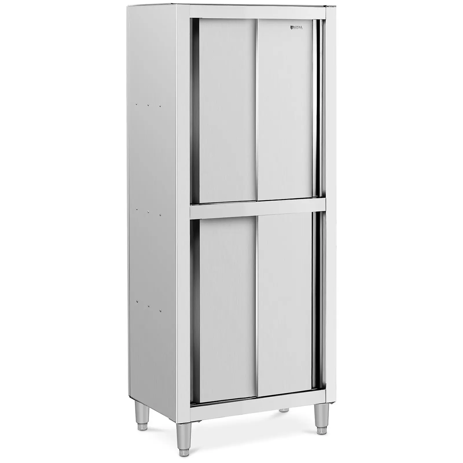 Stainless steel dish cupboard - 800 x 500 x 1800 mm - Royal Catering