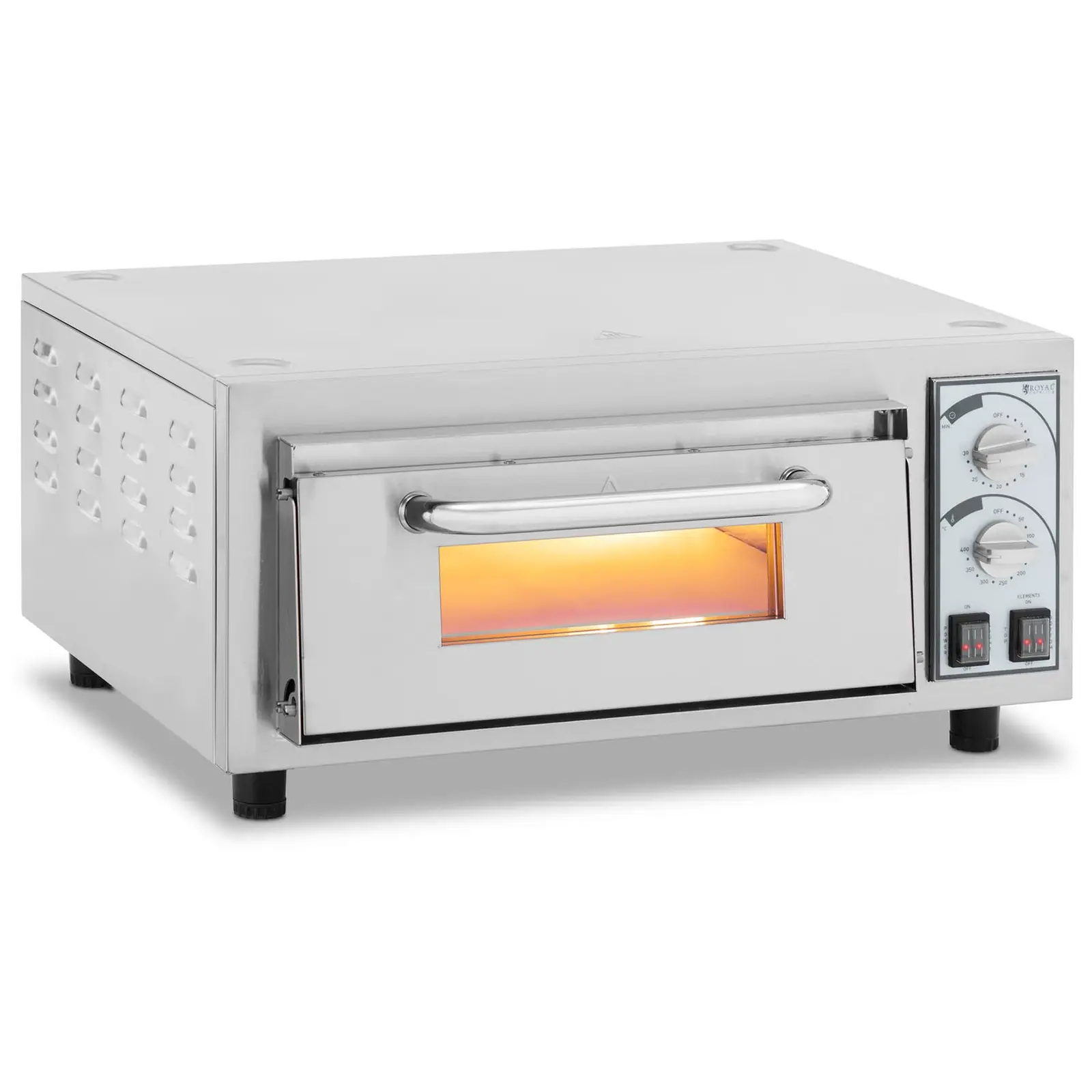 Pizza Oven - 1 chamber - 2400 W - Ø 40 cm - refractory stone - Royal Catering