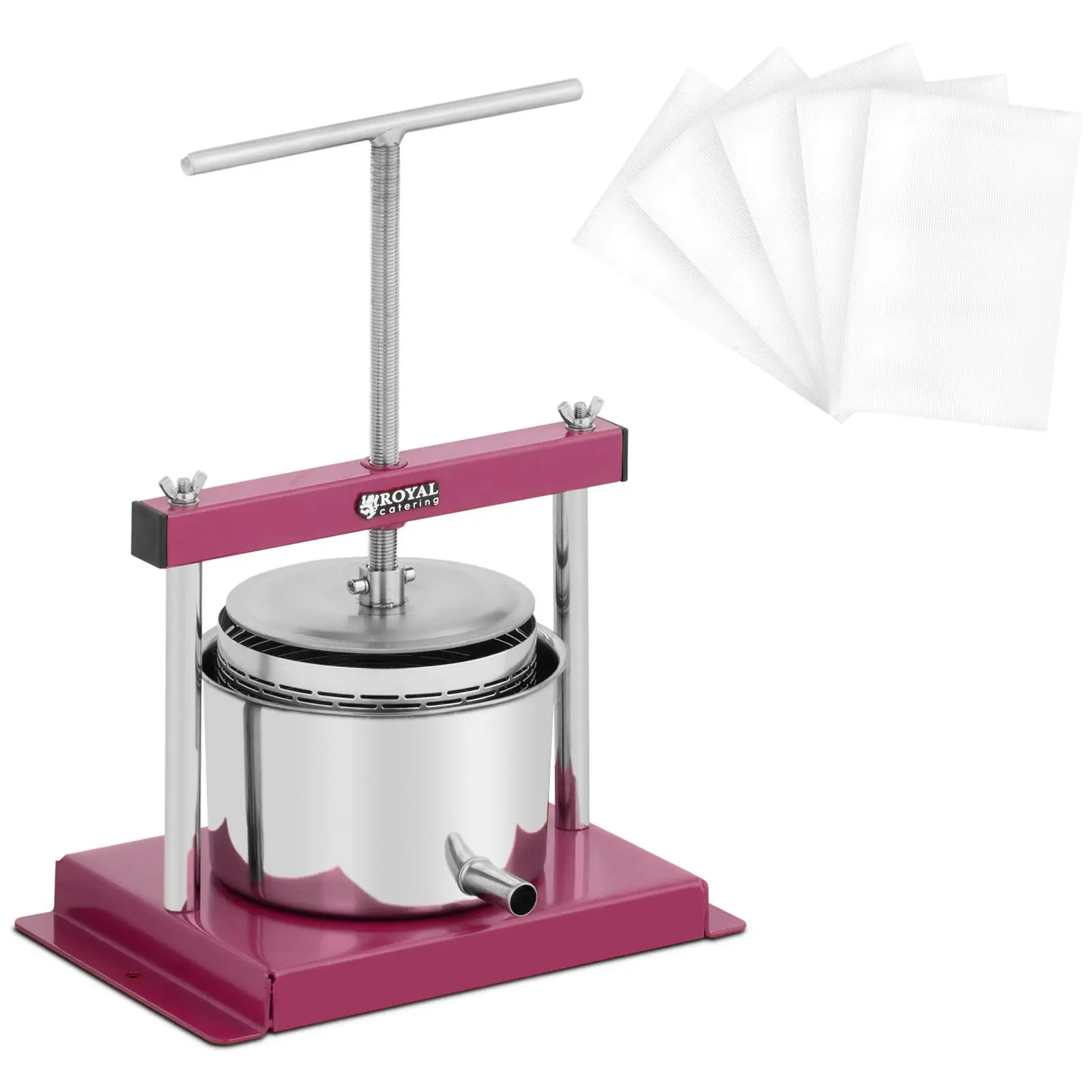 Juice Press - stainless steel/iron - 3 l - incl. 5 muslin cloths - Royal Catering
