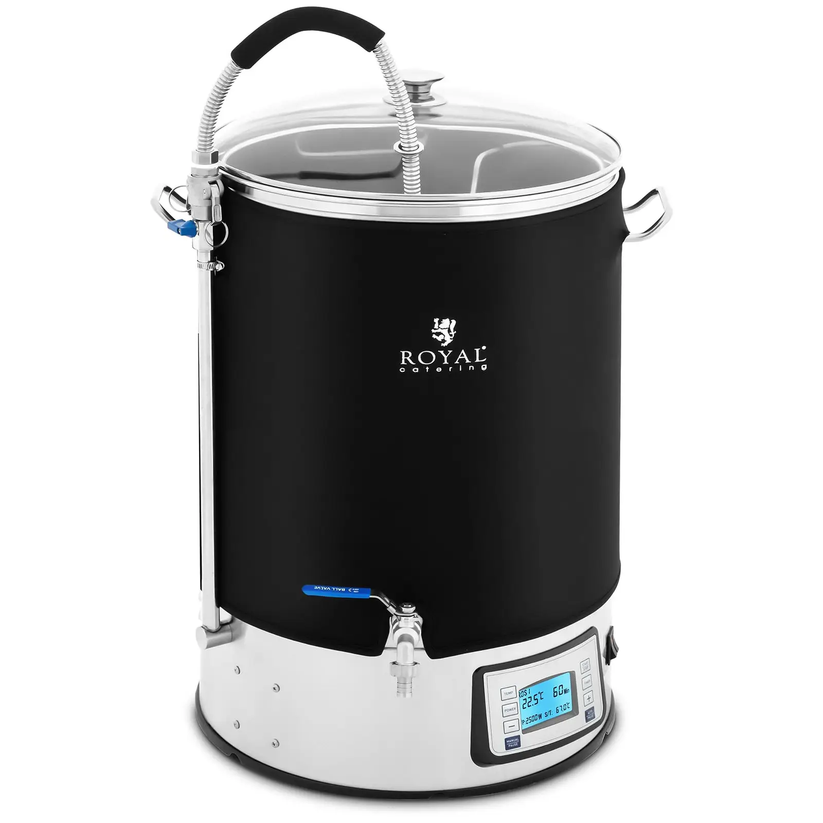 Mash Tun - with insulation - 40 L - 2500 W - 10 - 100 °C - stainless steel - LCD display - timer