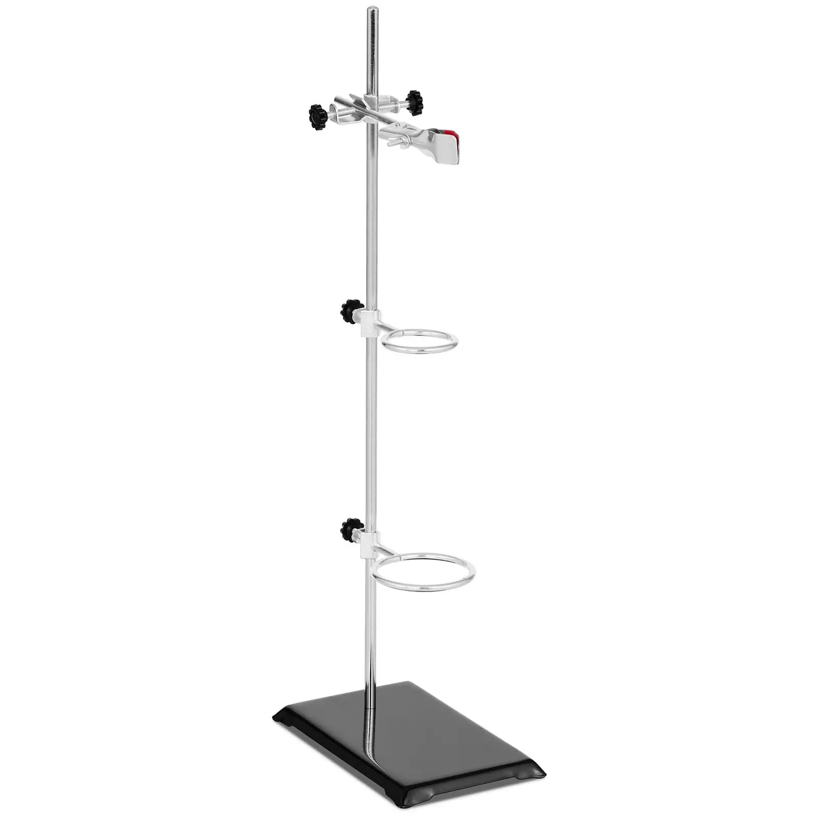 Laboratory Stand - with clamp, boss head and 2 rings