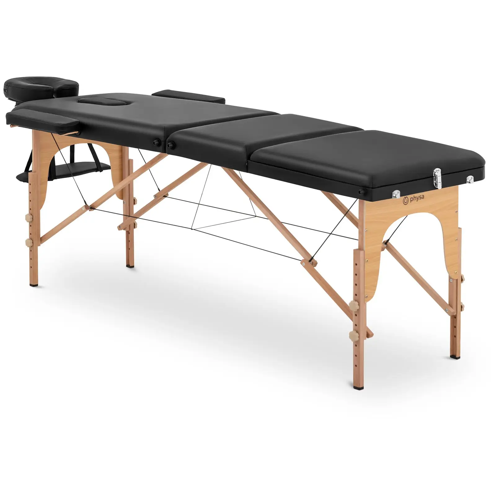 Folding Massage Table - 185 x 60 x 62 cm - 227 kg - Black