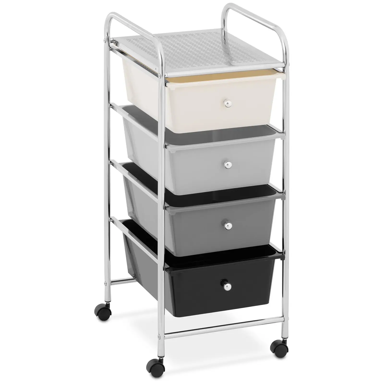 Salon Trolley - 4 drawers - black/grey