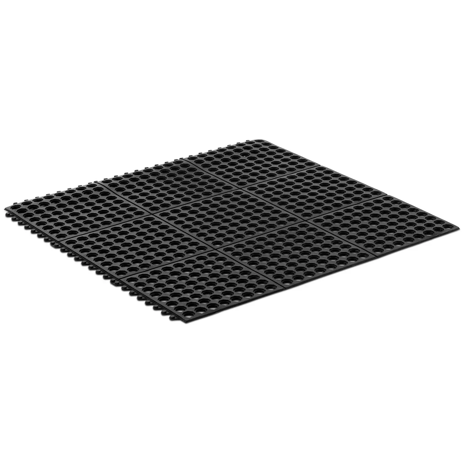 Rubber mat - 92 x 92 x 0.50 cm - black