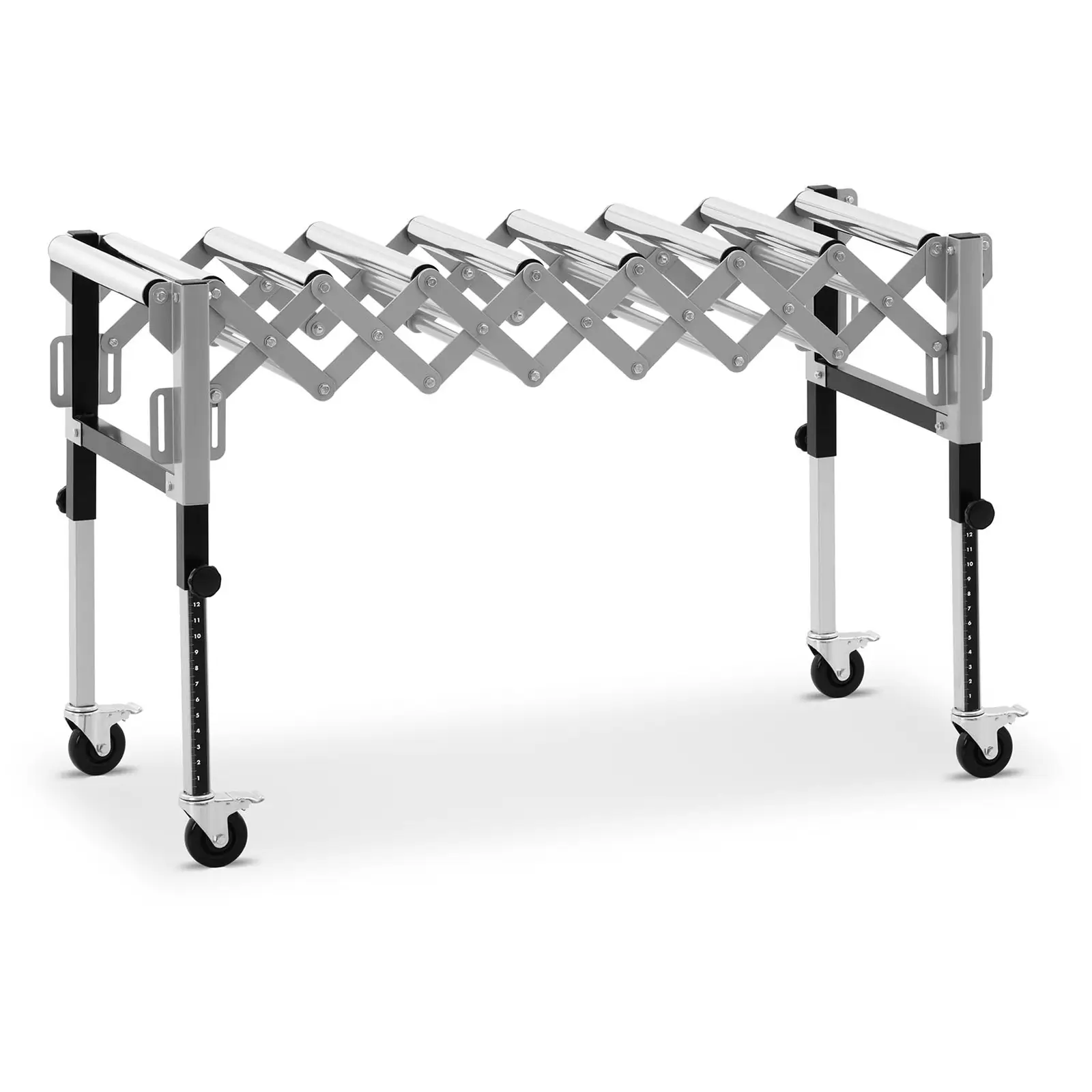 Roller Table - 130 kg - 147 cm - 9 rollers - height-adjustable - folding