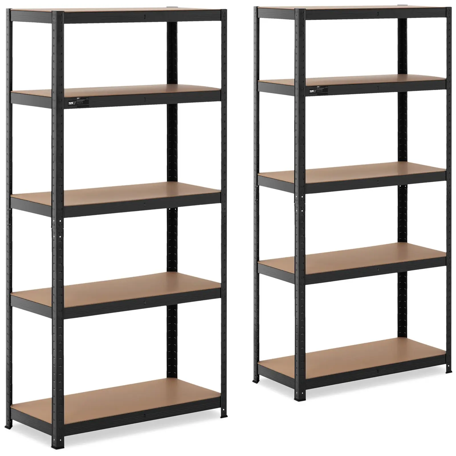 Metal Storage Rack 90 x 40 x 180 cm for 5 x 175 kg Slate Grey 2 pcs. - Storage Shelves by MSW