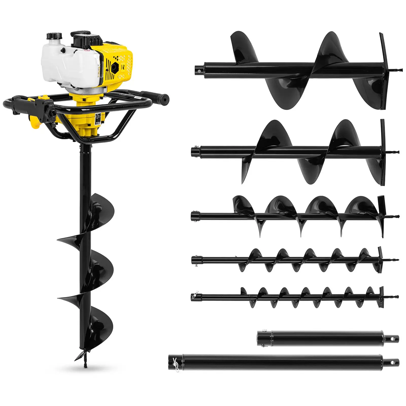 Auger set - 2.3 kW - incl. 6 augers and 2 extensions