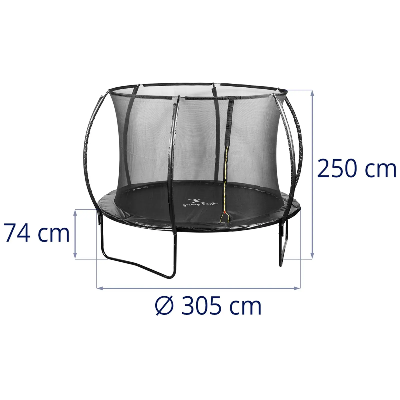 Trampoline - Ø 304 cm - 120 kg - net