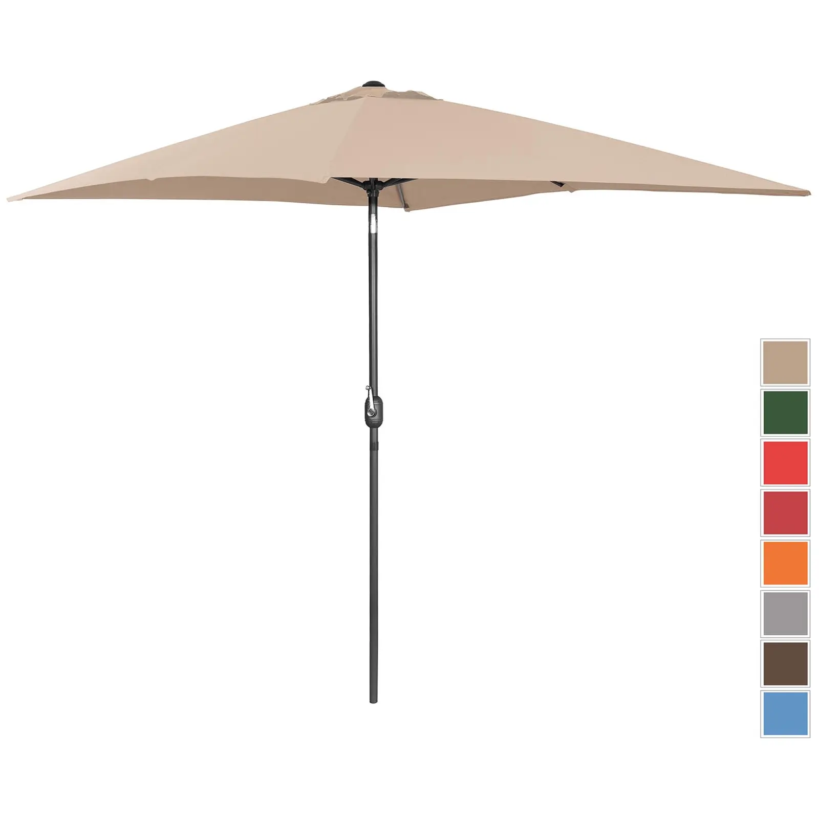 Garden umbrella - cream - rectangular - 200 x 300 cm - inclinable