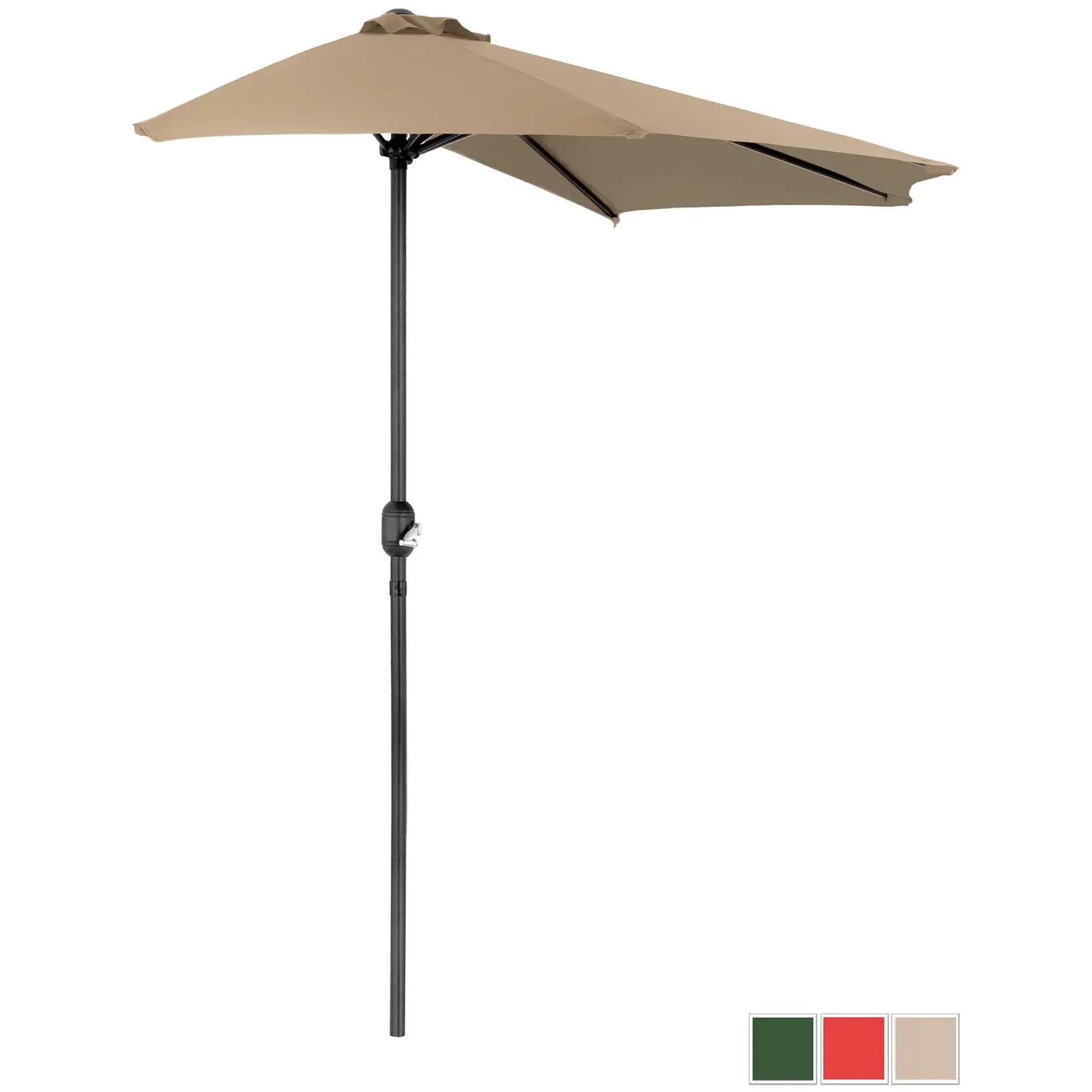 Half Umbrella - Taupe - pentagonal - 270 x 135 cm